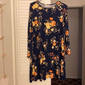 Navy flower dress